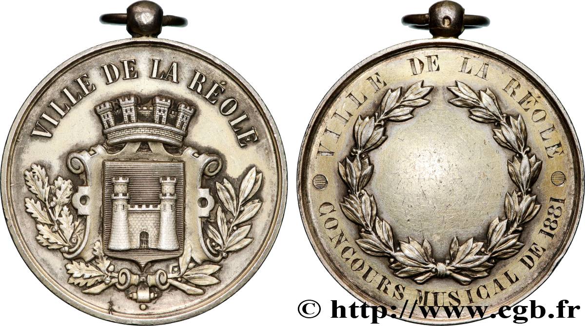 III REPUBLIC Médaille, Concours musical AU