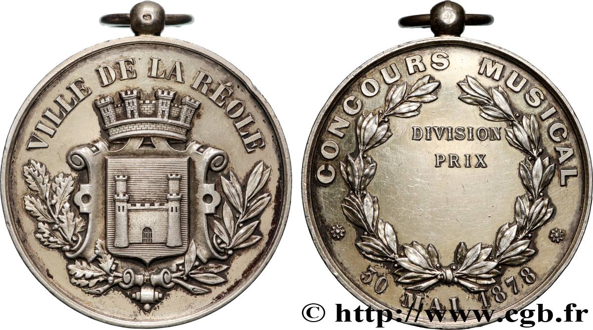 III REPUBLIC Médaille, Concours musical AU