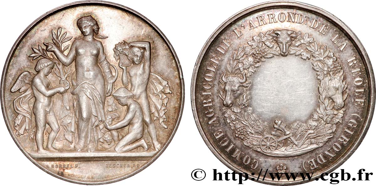 III REPUBLIC Médaille, Comice agricole AU