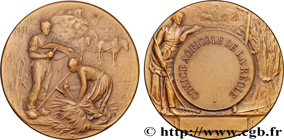 TROISIÈME RÉPUBLIQUE Médaille, Comice agricole  TTB+