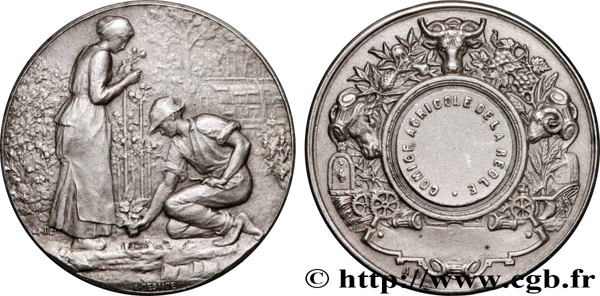 SOCIÉTÉS D AGRICULTURE, HORTICULTURE, PÈCHE ET CHASSE Médaille, Comice agricole AU
