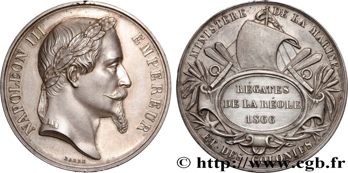 SECOND EMPIRE Médaille, Régates AU