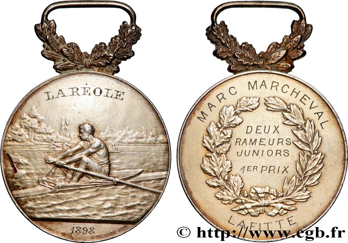 III REPUBLIC Médaille, Aviron, Premier prix XF