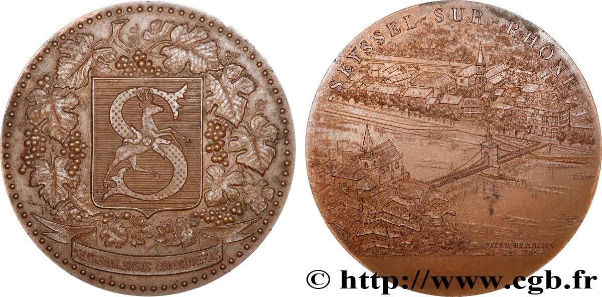 CINQUIÈME RÉPUBLIQUE Médaille, Seyssel-sur-Rhône TTB+