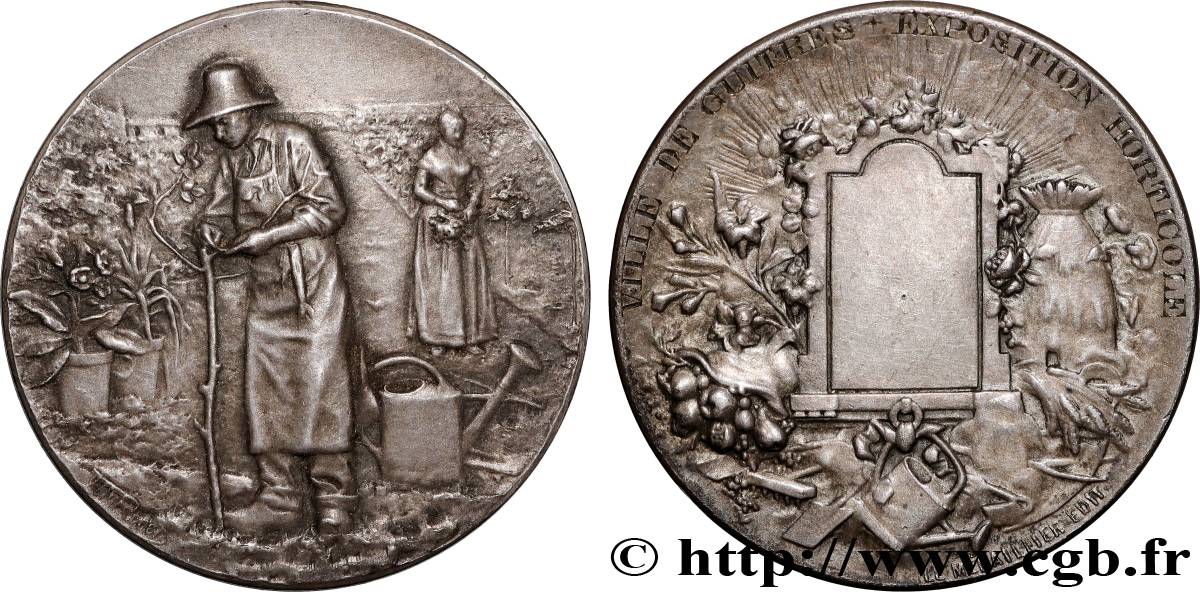SOCIÉTÉS D AGRICULTURE, HORTICULTURE, PÈCHE ET CHASSE Médaille, Exposition horticole AU