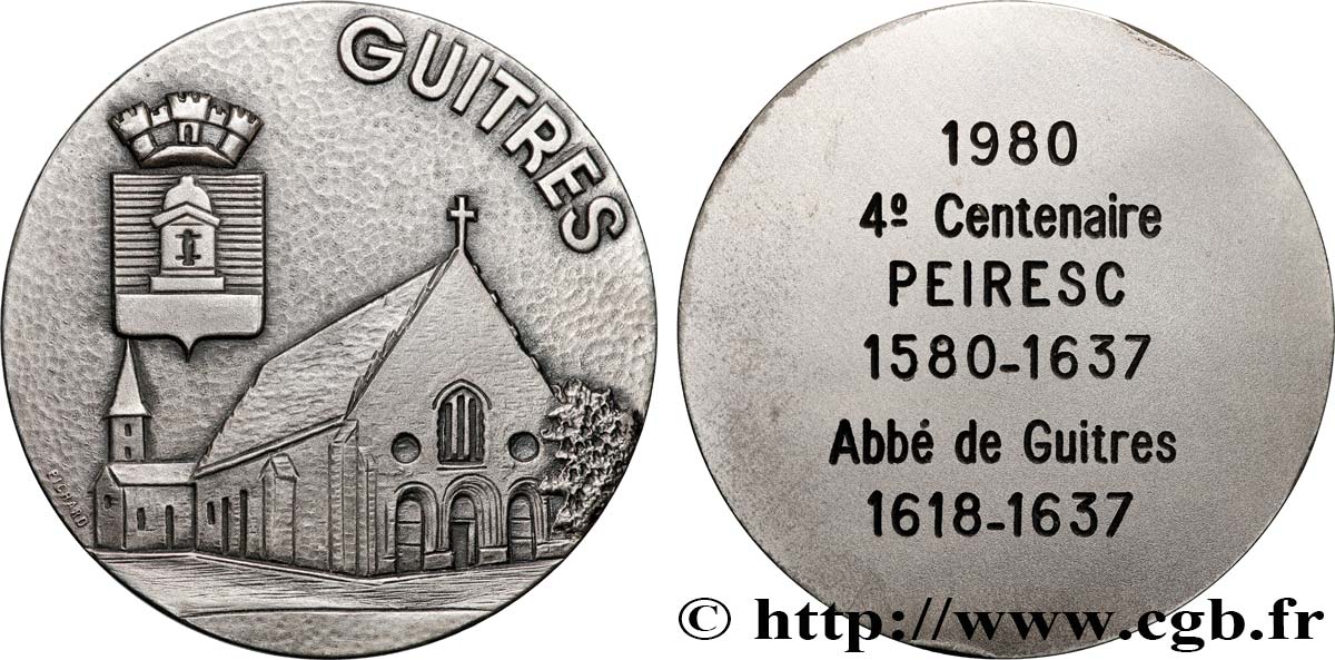 V REPUBLIC Médaille, 400e anniversaire de la naissance de Nicolas-Claude Fabri de Peiresc AU
