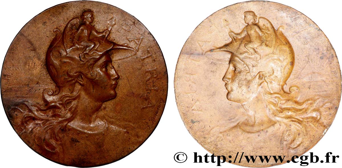 III REPUBLIC Médaille, PATRIA, tirage uniface de l’avers XF