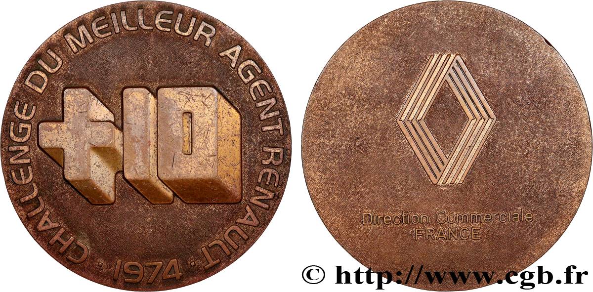 CINQUIÈME RÉPUBLIQUE Médaille, Challenge du meilleur agent Renault TTB