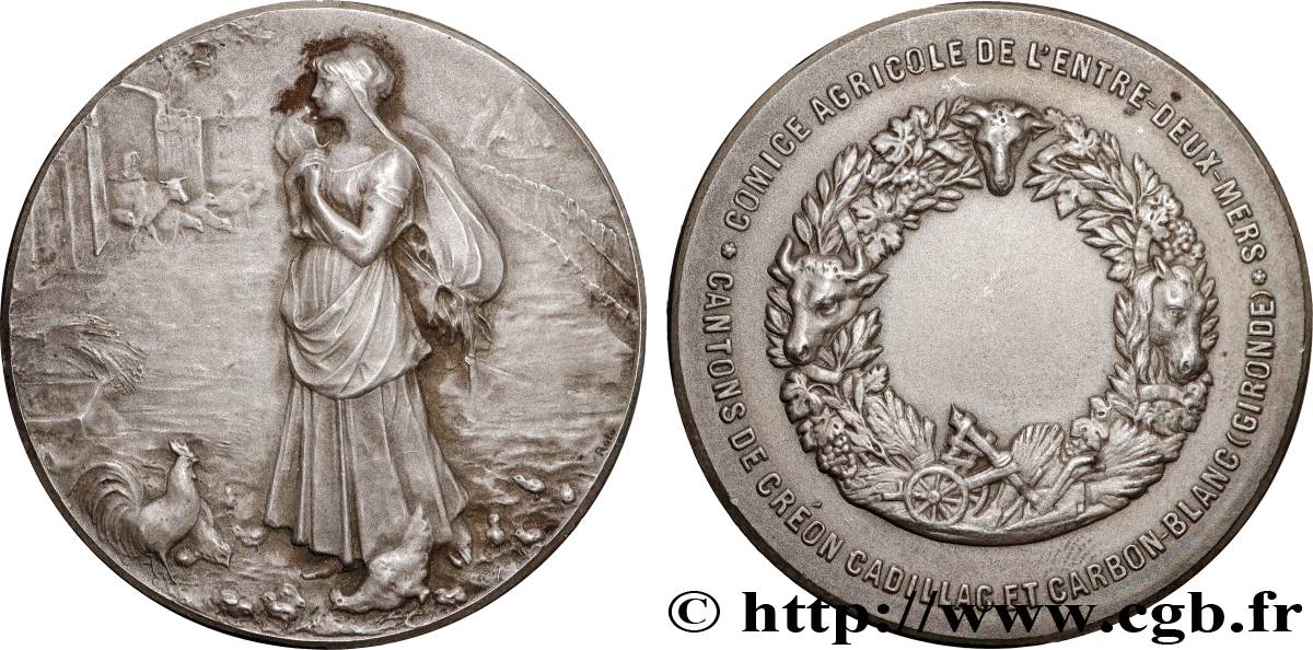 AGRICULTURAL, HORTICULTURAL, FISHING AND HUNTING SOCIETIES Médaille, Comice agricole de l’entre-deux-mers AU