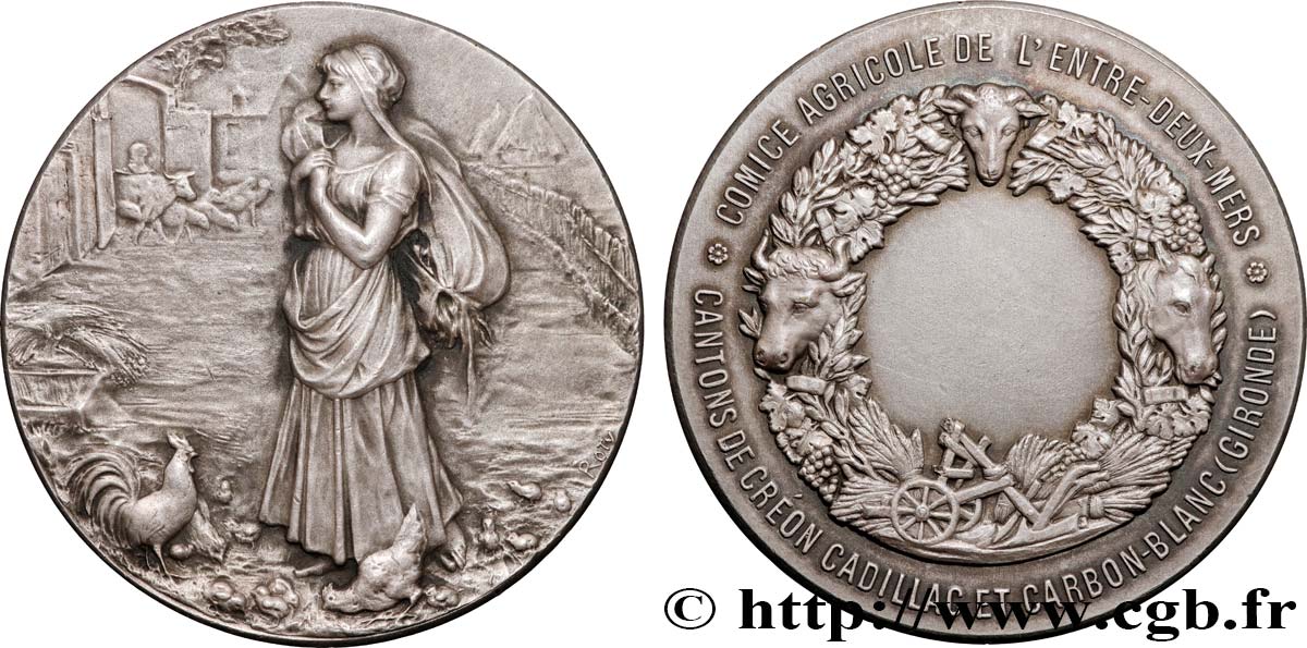SOCIÉTÉS D AGRICULTURE, HORTICULTURE, PÈCHE ET CHASSE Médaille, Comice agricole de l’entre-deux-mers EBC