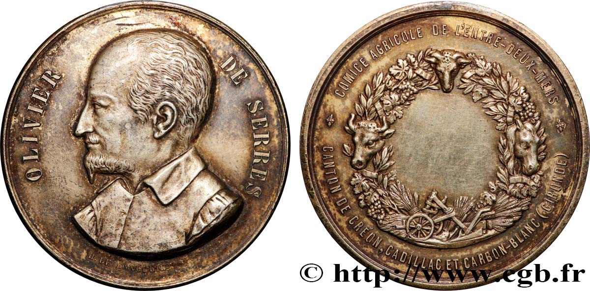 AGRICULTURAL, HORTICULTURAL, FISHING AND HUNTING SOCIETIES Médaille, Comice agricole de l’entre-deux-mers AU