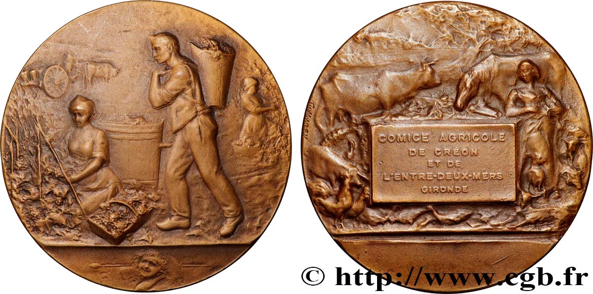 AGRICULTURAL, HORTICULTURAL, FISHING AND HUNTING SOCIETIES Médaille, Comice agricole AU