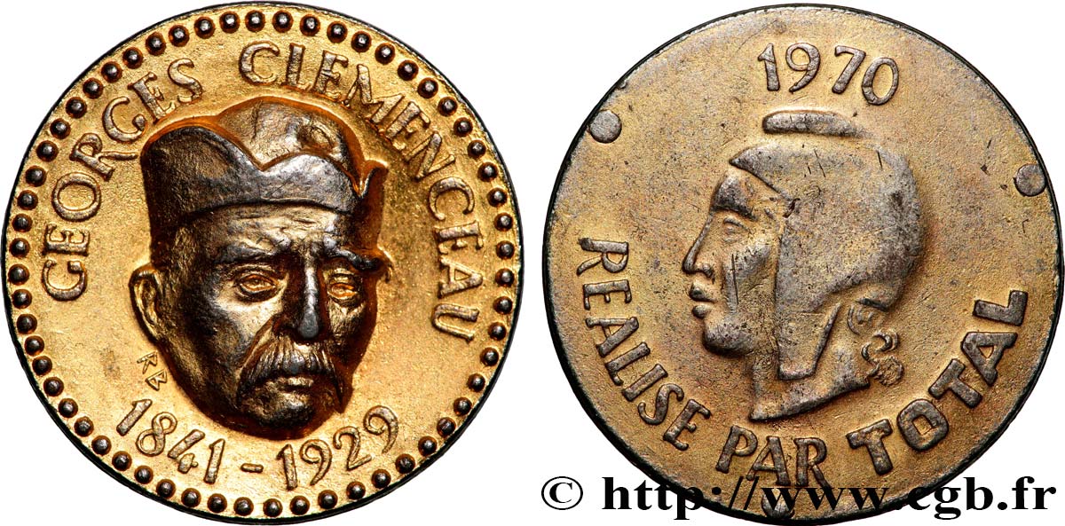 FUNFTE FRANZOSISCHE REPUBLIK Médaille, Georges Clemenceau fVZ