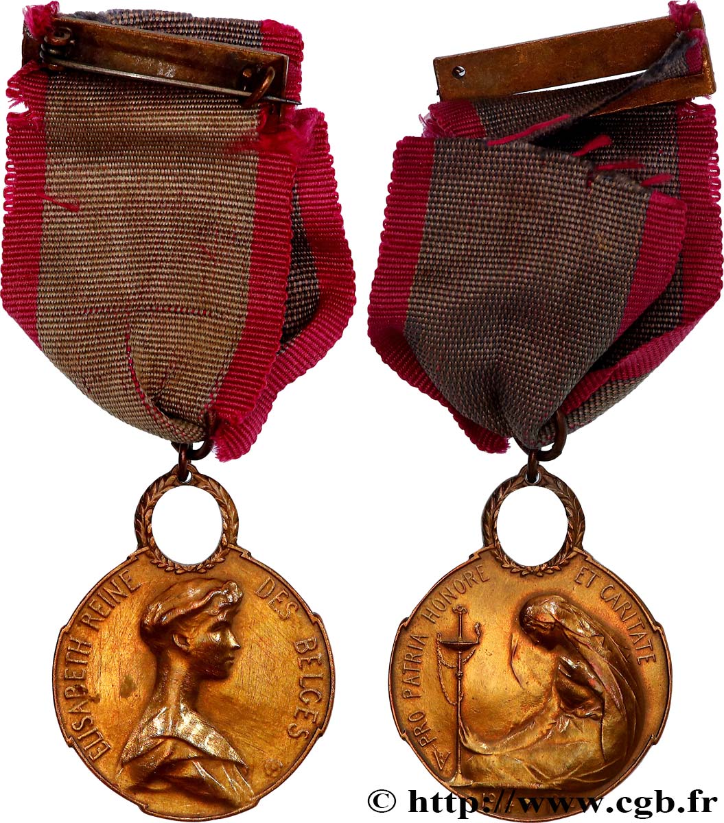 BELGIUM - KINGDOM OF BELGIUM - ALBERT I Médaille, Pro Patria et Caritate XF