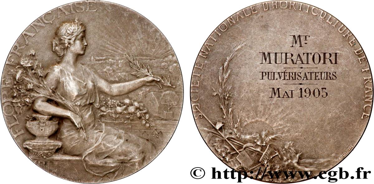 III REPUBLIC Médaille, Société nationale d’horticulture AU