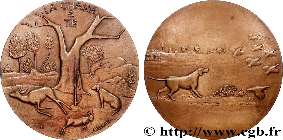 QUARTA REPUBBLICA FRANCESE Médaille, Chasse à tir q.SPL