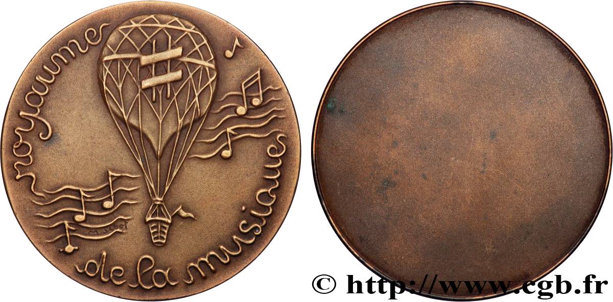 MUSIQUE, ARTS ET CONCERTS Médaille, Royaume de la musique, uniface SUP