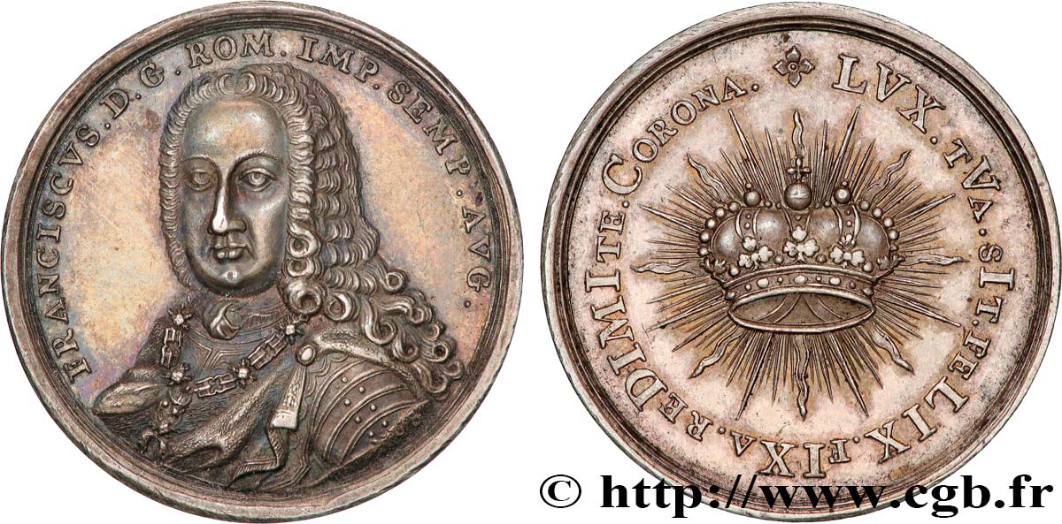 GERMANY - AUGSBURG - FRANCIS I OF LORRAINE Médaille, Couronnement de François Ier AU