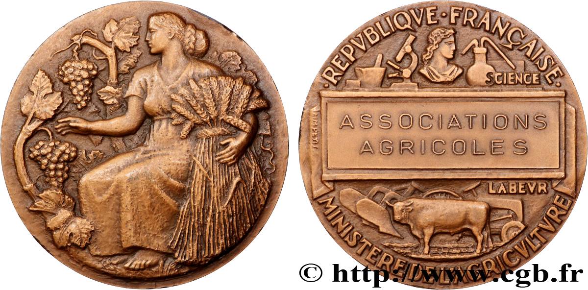 V REPUBLIC Médaille de récompense, Associations agricoles AU