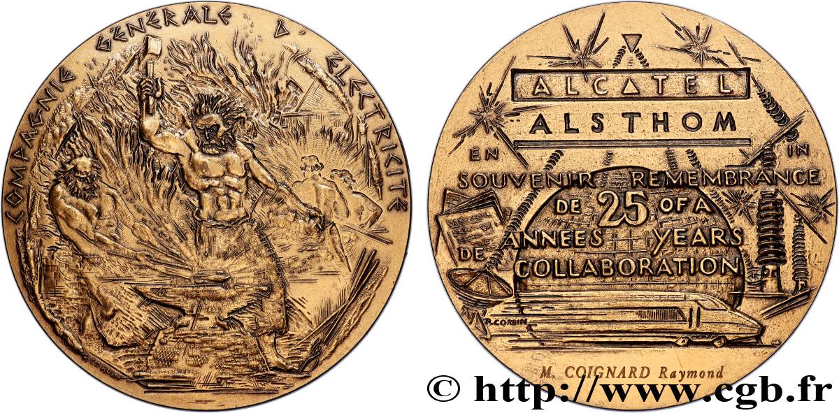 ENTREPRISES, INDUSTRIES ET COMMERCES DIVERS Médaille, Compagnie générale d’électricité TTB+