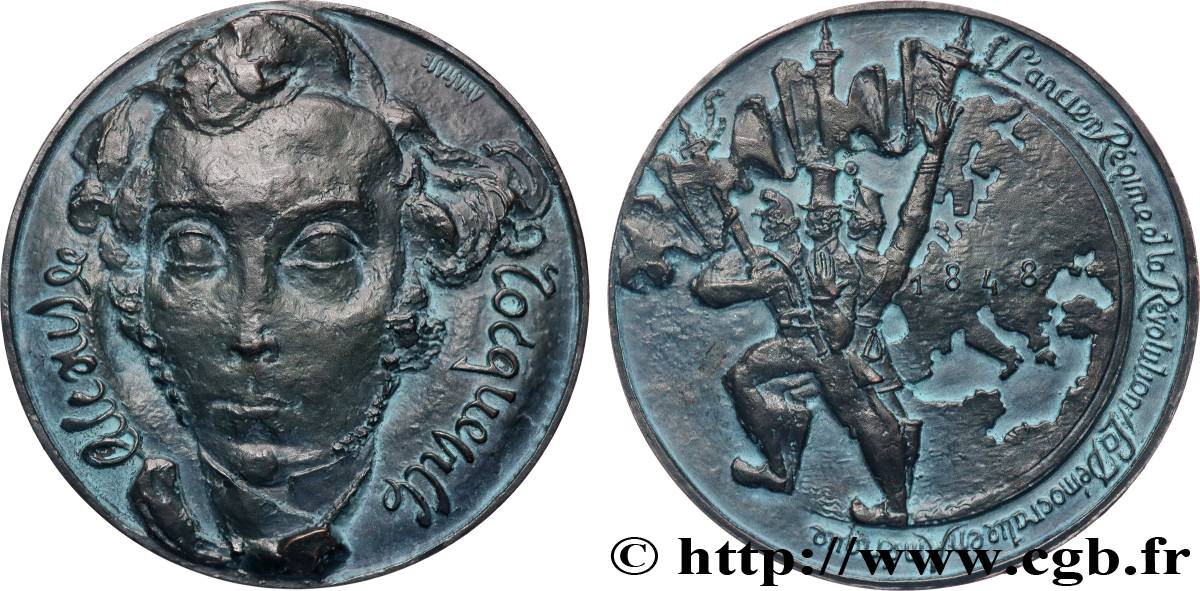 QUATRIÈME RÉPUBLIQUE Médaille, Alexis de Tocqueville SUP