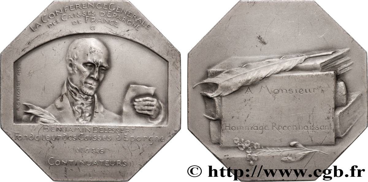CAISSES D ÉPARGNE Médaille, Conférence générale des caisses d’épargne de France TTB+