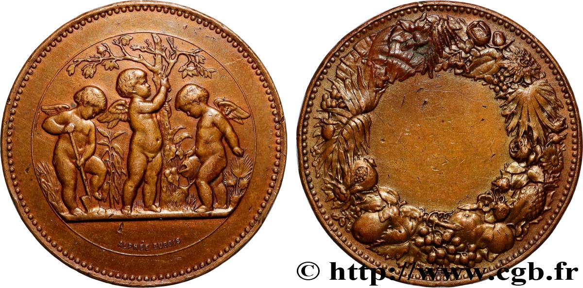 SOCIÉTÉS D AGRICULTURE, HORTICULTURE, PÈCHE ET CHASSE Médaille, Horticulture SS
