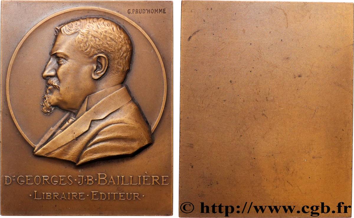 TROISIÈME RÉPUBLIQUE Plaquette, Georges Jean-Baptiste Baillière TTB+