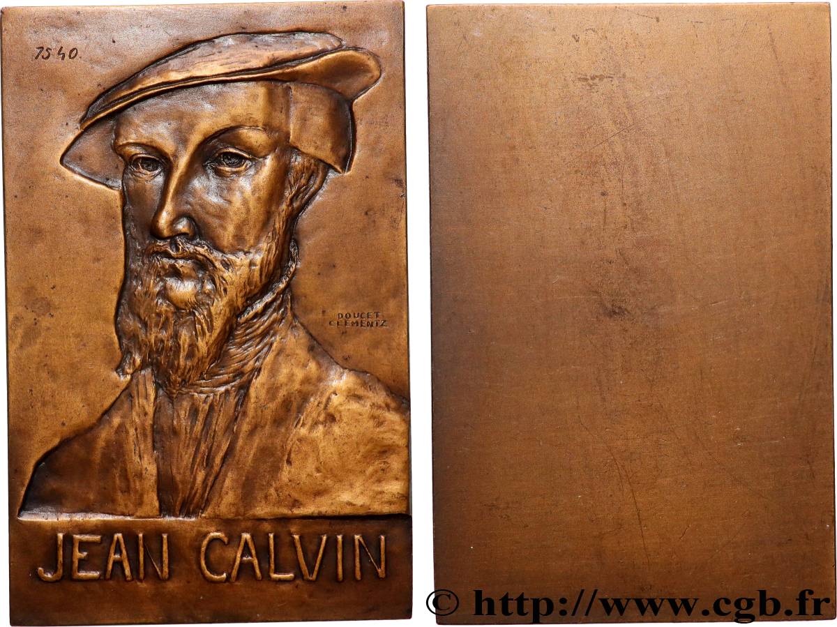 TROISIÈME RÉPUBLIQUE Plaquette, Jean Calvin TTB+