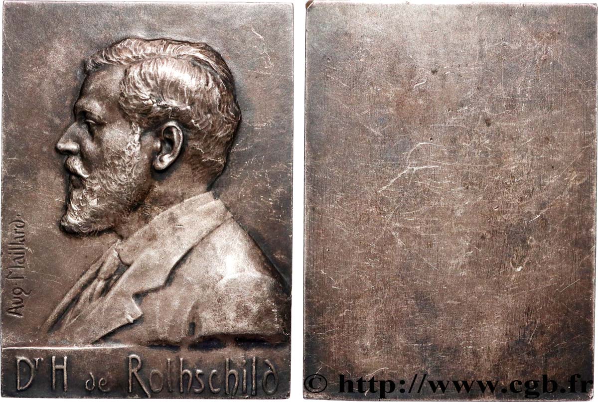 TERZA REPUBBLICA FRANCESE Plaquette, Henri de Rothschild q.SPL