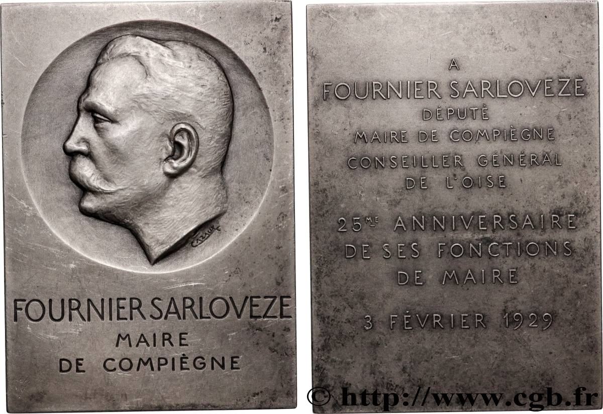 III REPUBLIC Plaquette, Fournier Sarloveze AU/XF