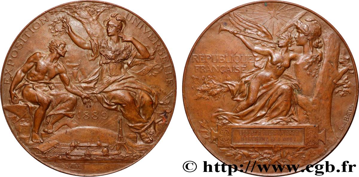 III REPUBLIC Médaille, Exposition Universelle XF