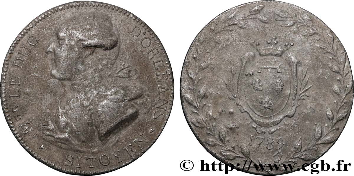 LOUIS XVI Médaille, Monseigneur le Duc d’Orléans, Sitoyen XF