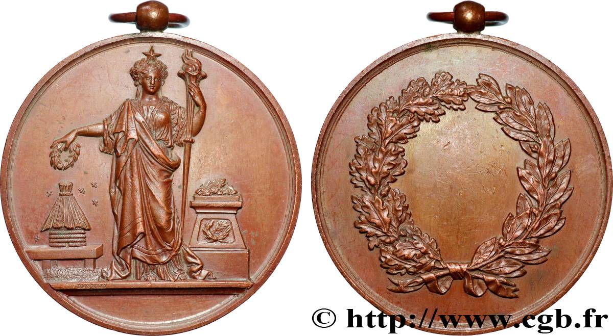 III REPUBLIC Médaille de récompense AU
