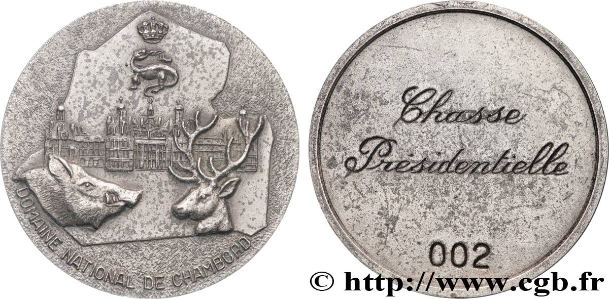 V REPUBLIC Médaille, Chasse présidentielle n°2, Domaine de Chambord XF