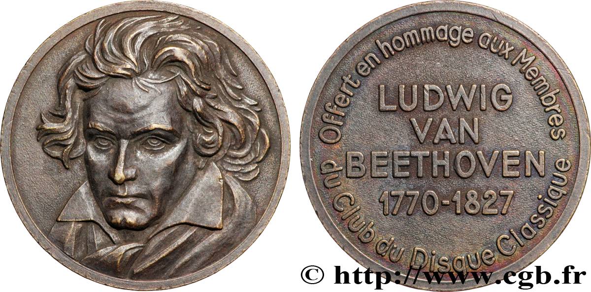ARTISTES : GRAVEURS, PEINTRES, SCULPTEURS Médaille, Ludwig van Beethoven AU