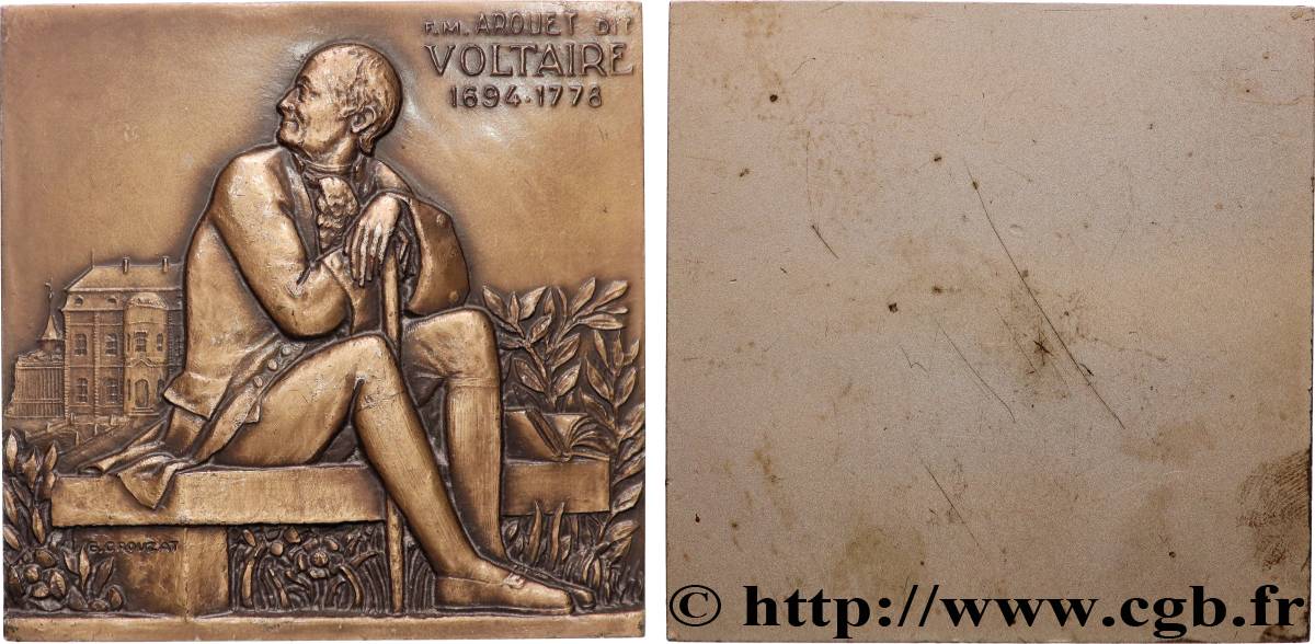 CINQUIÈME RÉPUBLIQUE Plaquette, Arouet dit Voltaire TTB+