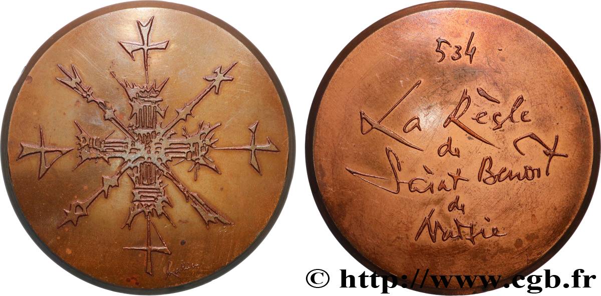 V REPUBLIC Médaille, La règle de Saint Benoît XF