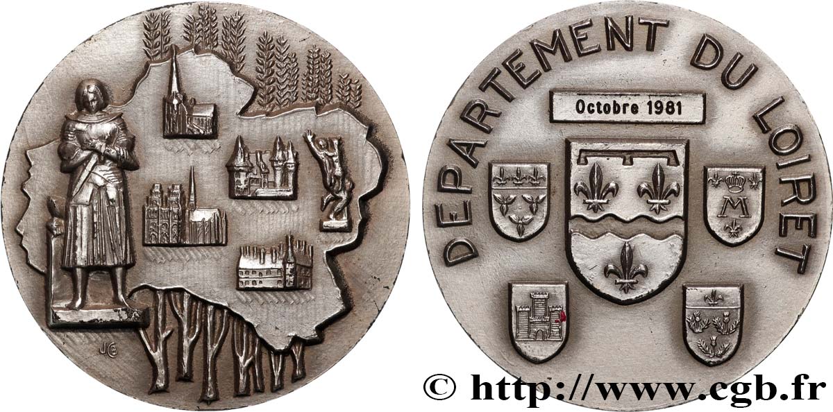 CINQUIÈME RÉPUBLIQUE Médaille, Département du Loiret SUP