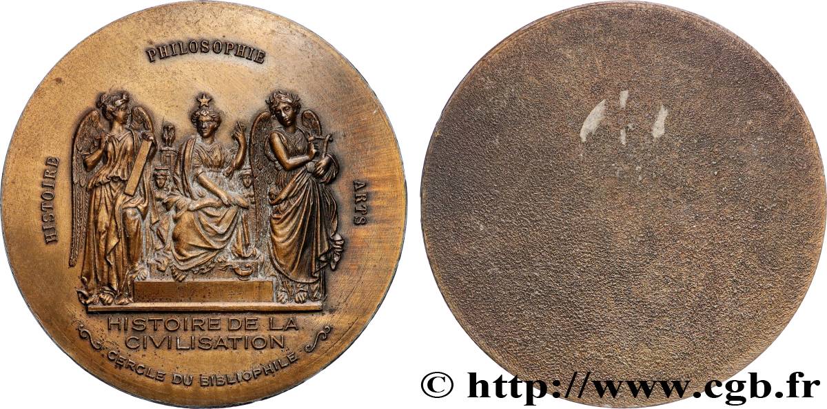ACADÉMIES ET SOCIÉTÉS SAVANTES Médaille, Cercle du Bibliophile AU