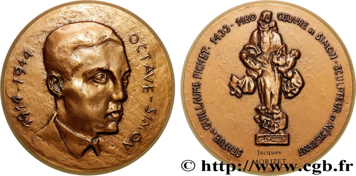 CINQUIÈME RÉPUBLIQUE Médaille, Octave-Simon SUP