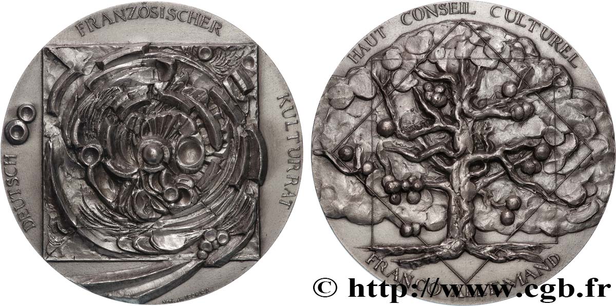 QUINTA REPUBBLICA FRANCESE Médaille, Haut Conseil Culture franco-allemand SPL