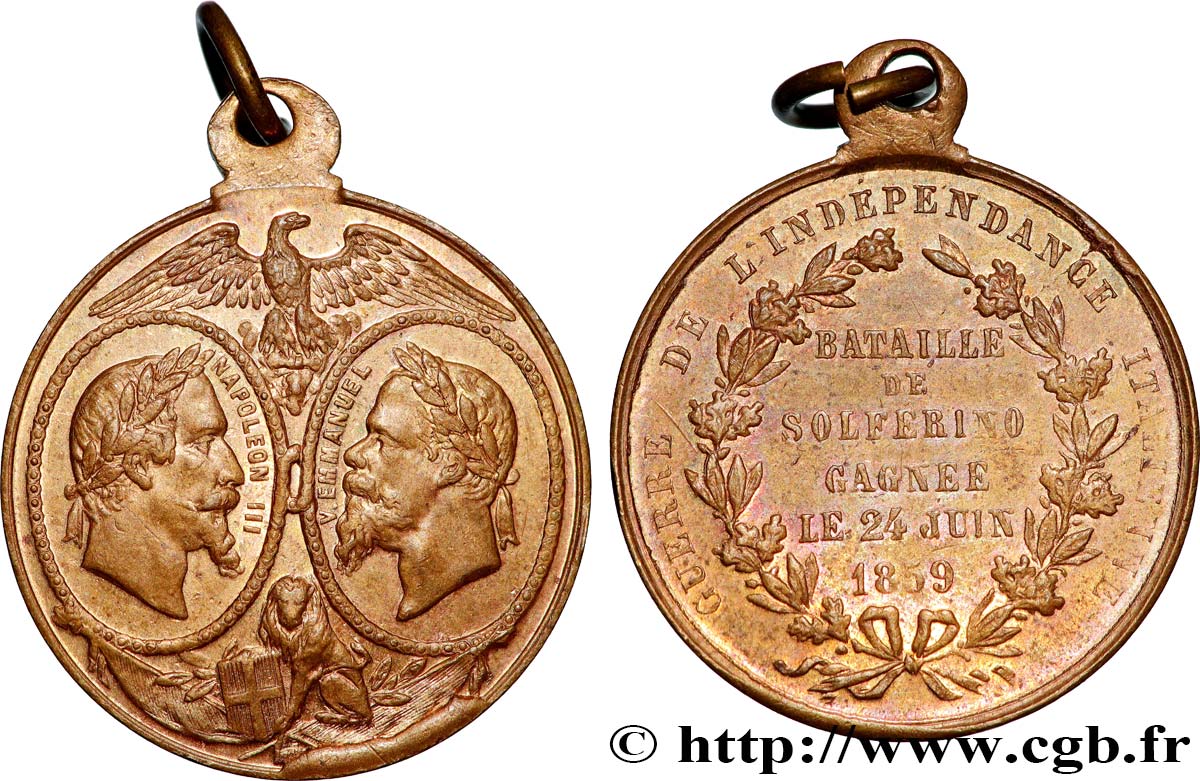 SECOND EMPIRE Médaille, Guerre de l’indépendance italienne AU