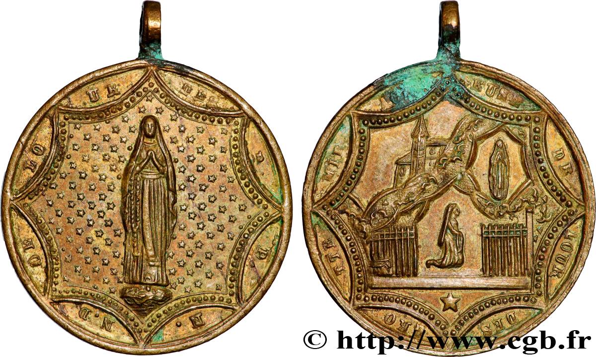 MÉDAILLES RELIGIEUSES Médaille, Miraculeuse apparition de Lourdes XF