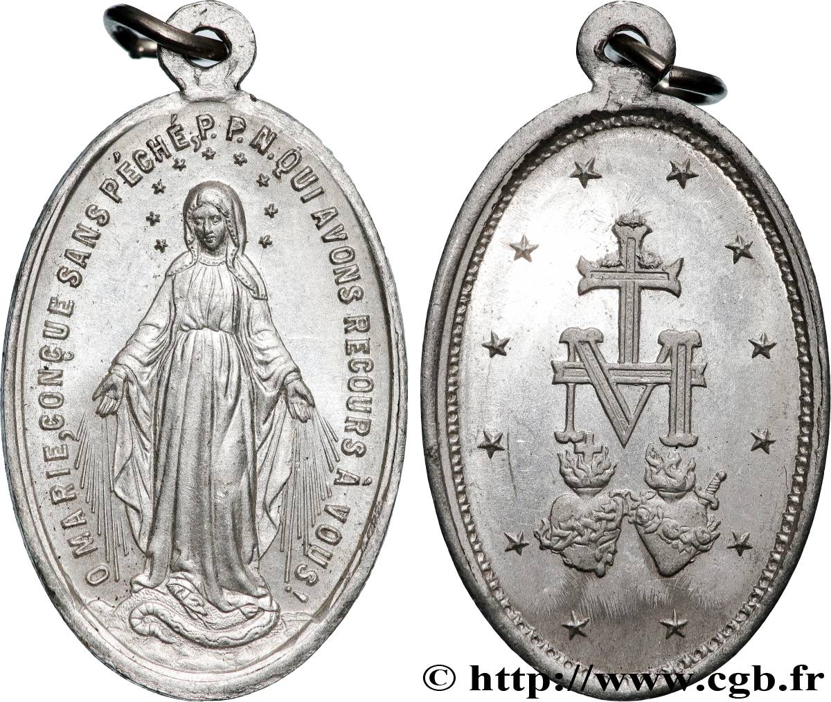 MÉDAILLES RELIGIEUSES Médaille, Vierge Marie AU