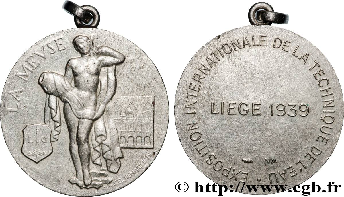 BELGIQUE - ROYAUME DE BELGIQUE - RÈGNE DE LÉOPOLD III Médaille, Exposition internationale de l eau AU