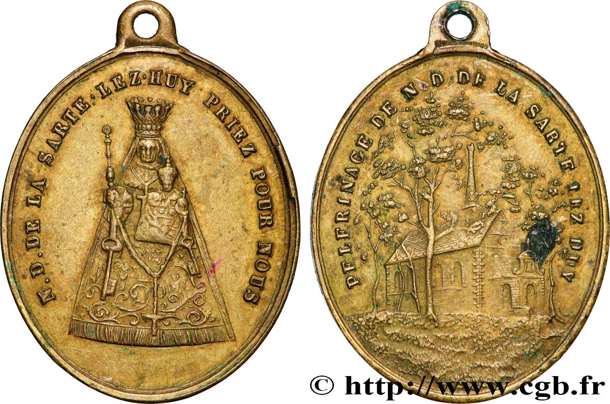 MÉDAILLES RELIGIEUSES Médaille, Pèlerinage de Notre Dame de la Sarte-les-Huy AU