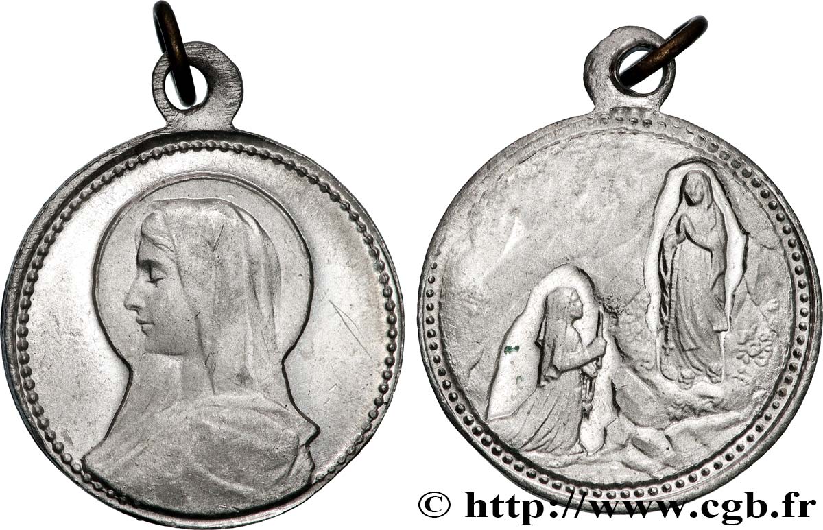 MÉDAILLES RELIGIEUSES Médaille, Notre-Dame de Lourdes TTB+