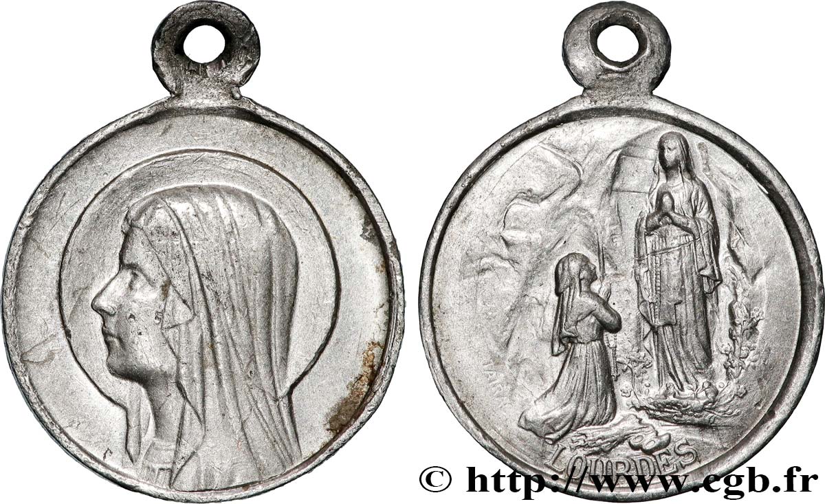 MÉDAILLES RELIGIEUSES Médaille, Notre-Dame de Lourdes BB