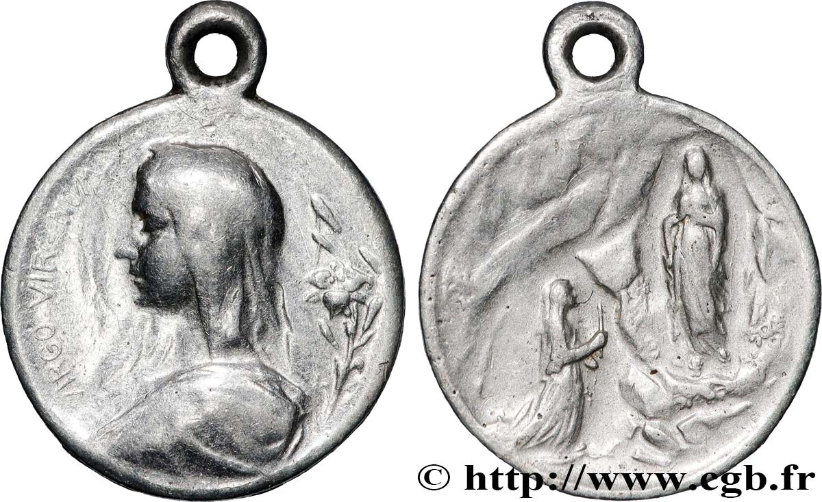 MÉDAILLES RELIGIEUSES Médaille, Notre-Dame de Lourdes BB
